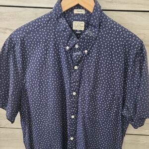 Mens J. Crew Navy Blue Button-down